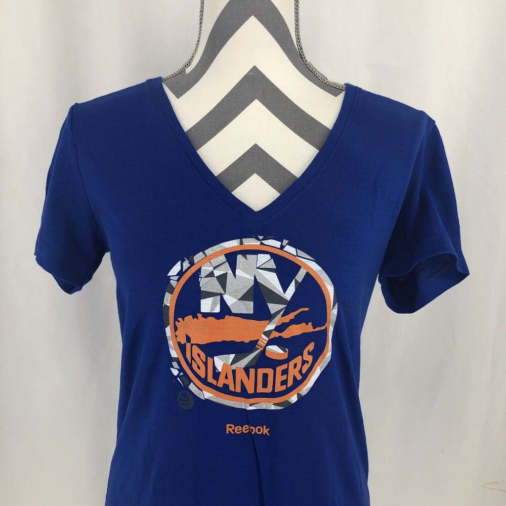 Reebok New York Islanders Short Sleeve T-Shirt Royal Blue B245W Large NWT
